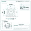 30-S-620-DTR-03 top plate bolt pattern drawing, 4 x 4-1/2 in plate, slotted bolt holes