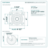 30-S-620-HU-03 top plate bolt pattern drawing, 4 x 4-1/2 in plate, slotted bolt holes