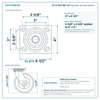 30-S-620-MU-03 top plate bolt pattern drawing, 4 x 4-1/2 in plate, slotted bolt holes