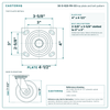 30-S-620-PH-03 top plate bolt pattern drawing, 4 x 4-1/2 in plate, slotted bolt holes