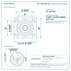30-S-620-RN-03 top plate bolt pattern drawing, 4 x 4-1/2 in plate, slotted bolt holes