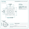 30-S-820-DTR-03 top plate bolt pattern drawing, 4 x 4-1/2 in plate, slotted bolt holes