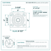 30-S-820-HPO-03 top plate bolt pattern drawing, 4 x 4-1/2 in plate, slotted bolt holes