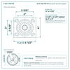 30-S-820-RS-03 top plate bolt pattern drawing, 4 x 4-1/2 in plate, slotted bolt holes