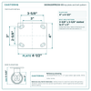30CR420PPR23X-03 top plate bolt pattern drawing, 4 x 4-1/2 in plate, slotted bolt holes