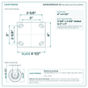 30CR520PPR23X-03 top plate bolt pattern drawing, 4 x 4-1/2 in plate, slotted bolt holes
