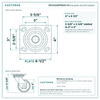 30CS420PPR84X-03 top plate bolt pattern drawing, 4 x 4-1/2 in plate, slotted bolt holes