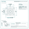 30CS520DTR38X-03 top plate bolt pattern drawing, 4 x 4-1/2 in plate, slotted bolt holes