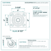 30CS520PPR84X-03 top plate bolt pattern drawing, 4 x 4-1/2 in plate, slotted bolt holes