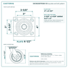 30CS620DTR38X-03 top plate bolt pattern drawing, 4 x 4-1/2 in plate, slotted bolt holes