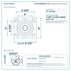 30TS420PPR84X-03 top plate bolt pattern drawing, 4 x 4-1/2 in plate, slotted bolt holes