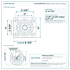 30TS620PPR57X-03 top plate bolt pattern drawing, 4 x 4-1/2 in plate, slotted bolt holes