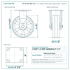 6" x 2" glass-filled nylon rigid caster reference drawing, side, front and top plate views with dimensions