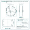60-R-1230-PU-04 12 x 3 in green polyurethane on steel rigid caster reference drawing, side, front and top plate views with dimensions