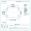 60-R-830-MX-04 top plate bolt pattern drawing, 4-1/2 x 6-1/4 in plate, slotted bolt holes