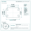 60-S-1030-RS-04 top plate bolt pattern drawing, 4-1/2 x 6-1/4 in plate, slotted bolt holes