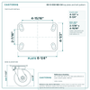 60-S-630-MX-04 top plate bolt pattern drawing, 4-1/2 x 6-1/4 in plate, round bolt holes