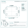 60-S-830-RS-04 top plate bolt pattern drawing, 4-1/2 x 6-1/4 in plate, round bolt holes