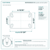 60CR1030DS25-04 top plate bolt pattern drawing, 4-1/2 x 6-1/4 in plate, round bolt holes