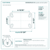 60CR830PU25-04 top plate bolt pattern drawing, 4-1/2 x 6-1/4 in plate, round bolt holes