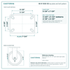 Top plate bolt pattern drawing, 5-1/4 x 7-1/4 in plate, 3-3/8 x 5-1/4 in slotted to 4-1/8 x 6-1/8 in, slotted bolt holes