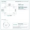 Top plate bolt pattern drawing, 5-1/4 x 7-1/4 in plate, 3-3/8 x 5-1/4 in slotted to 4-1/8 x 6-1/8 in, slotted bolt holes