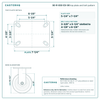Top plate bolt pattern drawing, 5-1/4 x 7-1/4 in plate, 3-3/8 x 5-1/4 in slotted to 4-1/8 x 6-1/8 in, slotted bolt holes