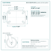 Top plate bolt pattern drawing, 5-1/4 x 7-1/4 in plate, 3-3/8 x 5-1/4 in slotted to 4-1/8 x 6-1/8 in, slotted bolt holes
