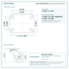 Top plate bolt pattern drawing, 5-1/4 x 7-1/4 in plate, 3-3/8 x 5-1/4 in slotted to 4-1/8 x 6-1/8 in, slotted bolt holes