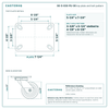 Top plate bolt pattern drawing, 5-1/4 x 7-1/4 in plate, 3-3/8 x 5-1/4 in slotted to 4-1/8 x 6-1/8 in, slotted bolt holes