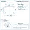 Top plate bolt pattern drawing, 5-1/4 x 7-1/4 in plate, 3-3/8 x 5-1/4 in slotted to 4-1/8 x 6-1/8 in, slotted bolt holes
