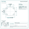 Top plate bolt pattern drawing, 4 x 4-1/2 in plate, slotted bolt holes