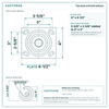 Top plate bolt pattern drawing, 4 x 4-1/2 in plate, slotted bolt holes