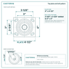 Top plate bolt pattern drawing, 4 x 4-1/2 in plate, slotted bolt holes
