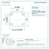 Top plate bolt pattern drawing, 4 x 4-1/2 in plate, slotted bolt holes