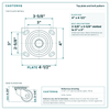 Top plate bolt pattern drawing, 4 x 4-1/2 in plate, slotted bolt holes