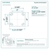 Top plate bolt pattern drawing, 4 x 4-1/2 in plate, slotted bolt holes