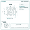 Top plate bolt pattern drawing, 4 x 4-1/2 in plate, slotted bolt holes