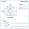 Top plate bolt pattern drawing, 4 x 4-1/2 in plate, slotted bolt holes
