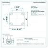 Top plate bolt pattern drawing, 4 x 4-1/2 in plate, slotted bolt holes
