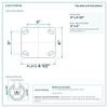 Top plate bolt pattern drawing, 4 x 4-1/2 in plate