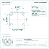 Top plate bolt pattern drawing, 4 x 4-1/2 in plate, slotted bolt holes