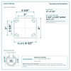 Top plate bolt pattern drawing, 4 x 4-1/2 in plate, slotted bolt holes