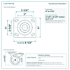 Top plate bolt pattern drawing, 4 x 4-1/2 in plate, slotted bolt holes