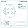 Top plate bolt pattern drawing, 4 x 4-1/2 in plate, slotted bolt holes