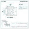 Top plate bolt pattern drawing, 4 x 4-1/2 in plate, slotted bolt holes
