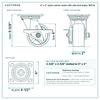 4 x 2 in nylon swivel caster with side lock brake reference drawing, side, front and top plate views with dimensions