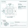 Top plate bolt pattern drawing, 4 x 4-1/2 in plate, slotted bolt holes
