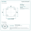 Top plate bolt pattern drawing, 4 x 4-1/2 in plate