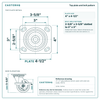Top plate bolt pattern drawing, 4 x 4-1/2 in plate, slotted bolt holes